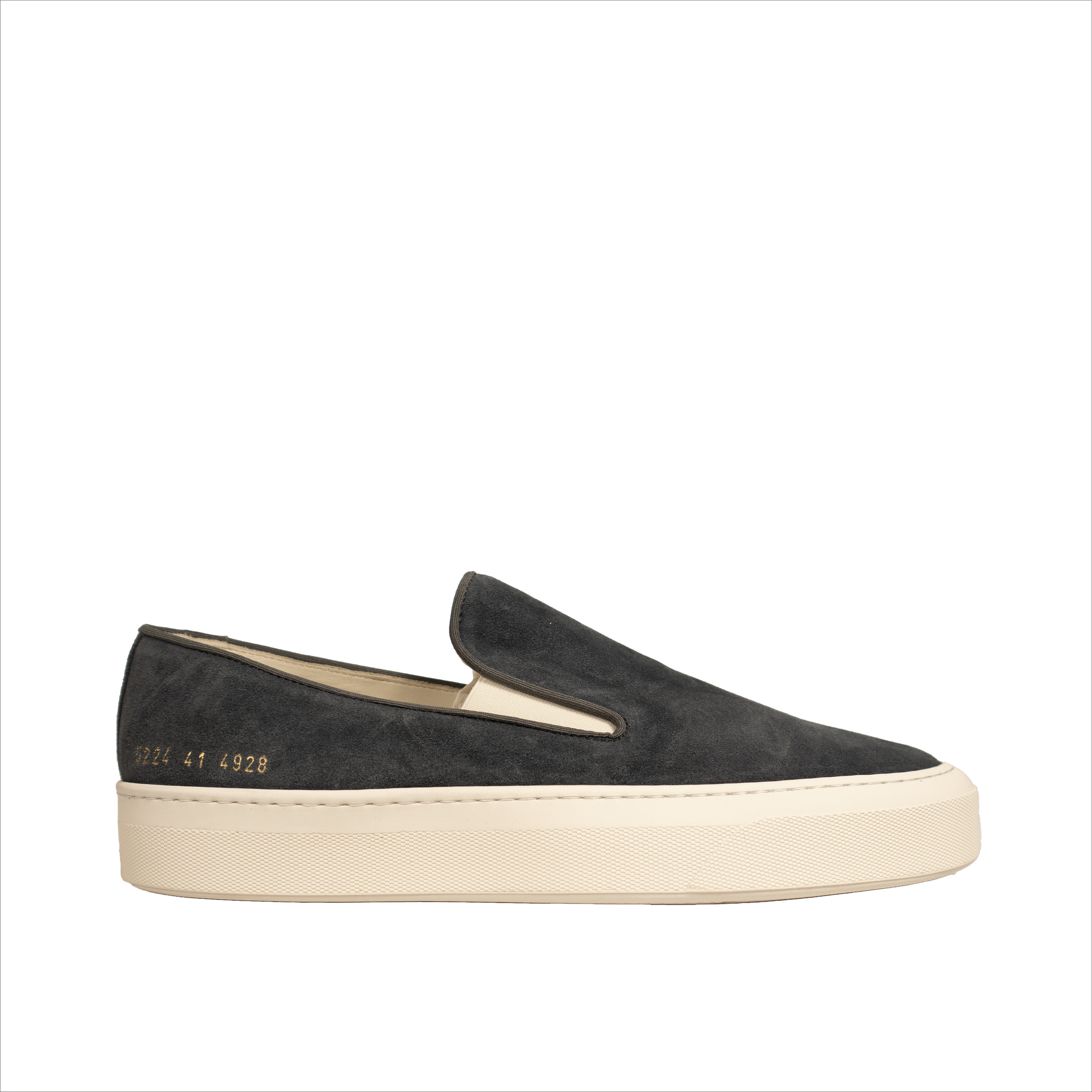 Common Projects, "SLIP ON", Suede, Navy