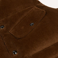 Drake's, Doudoune Sans manches, Velours Marron