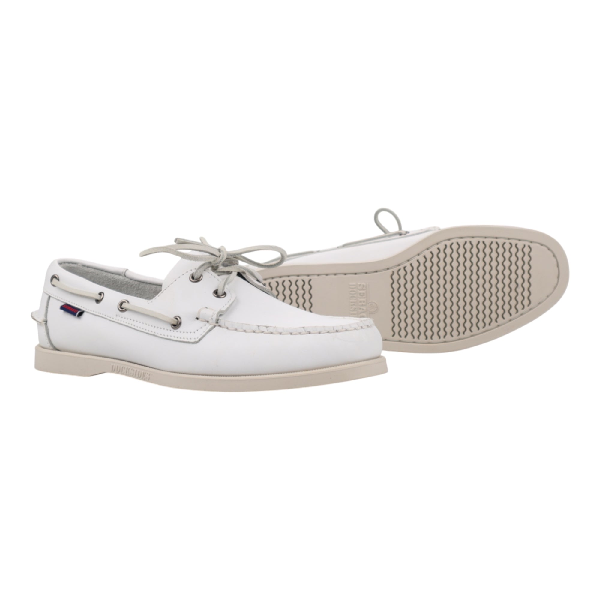 Sebago, Docksides Portland, Cuir, White