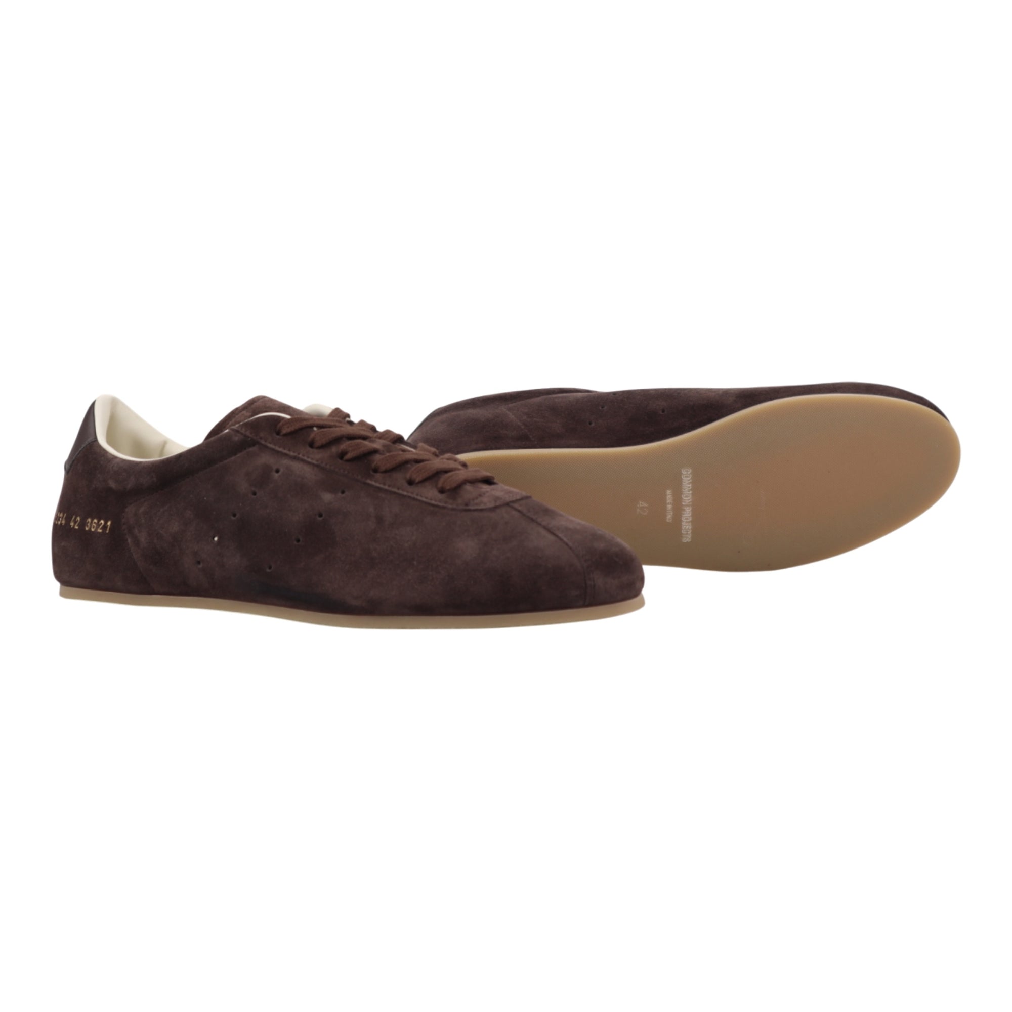 COMMON PROJECT, Suede Low-Profile Driving Sneakers, Marron