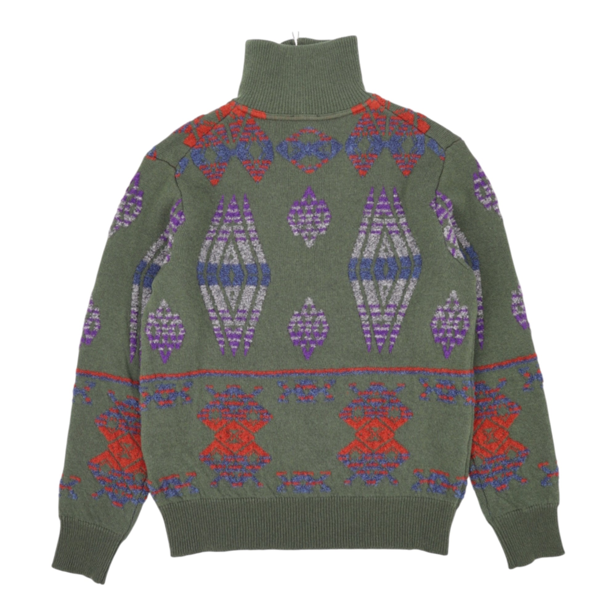 Gallia, Pull jacquard à col zippé Clifton, Vert