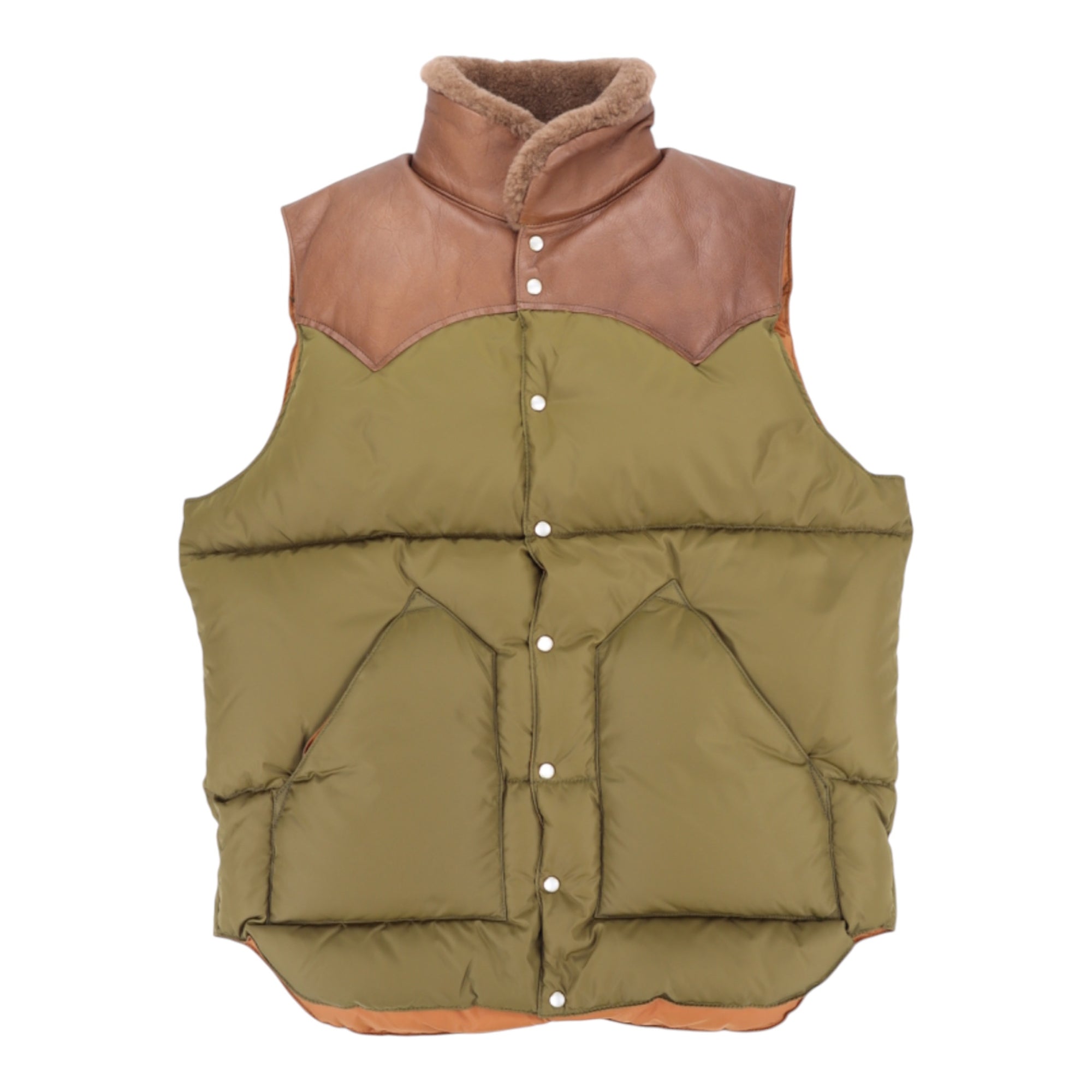 Rocky Mountain Featherbed, Christy Vest Col Shearling, Olive