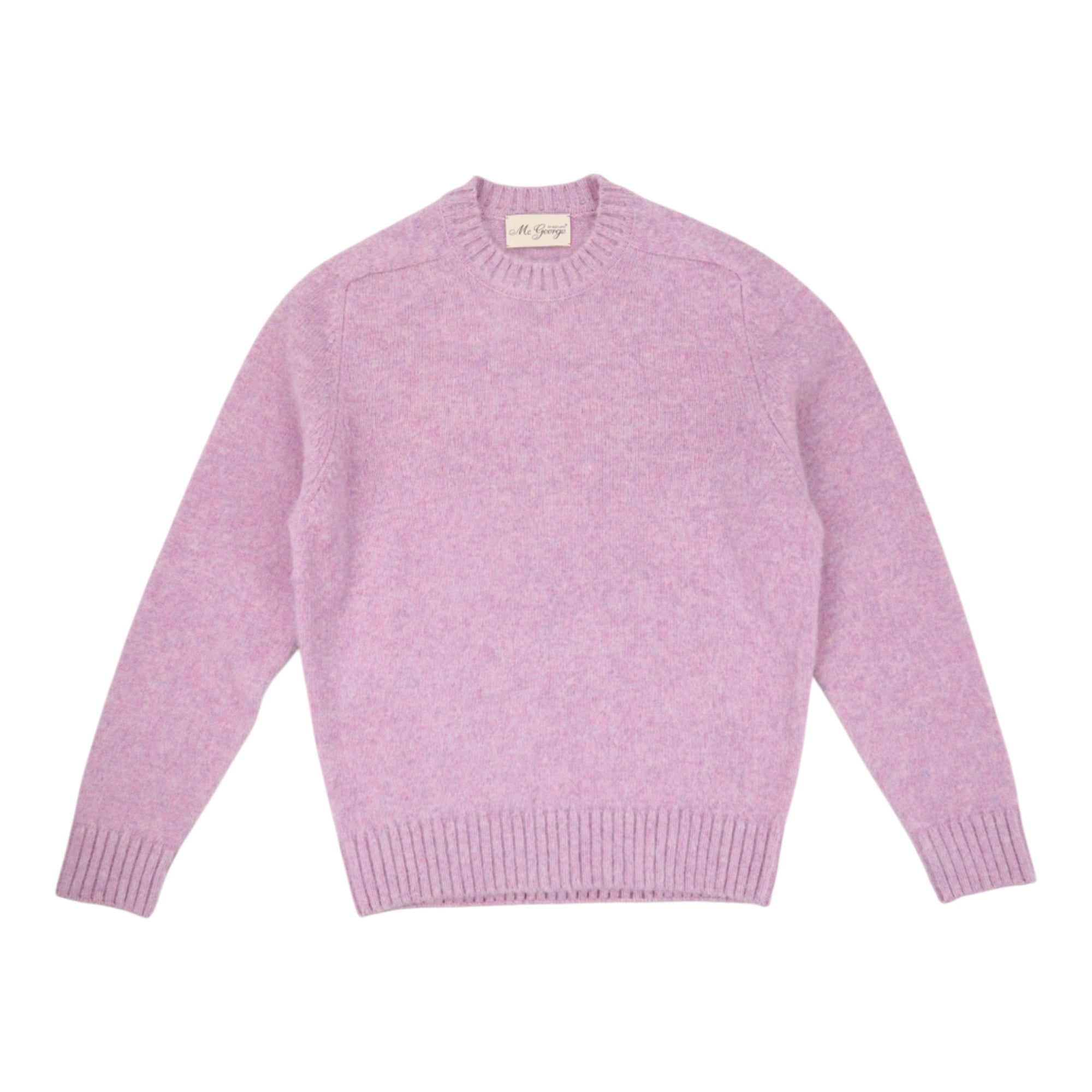 Mc George Of Scotland, Pull Shetland, Col rond, Violet
