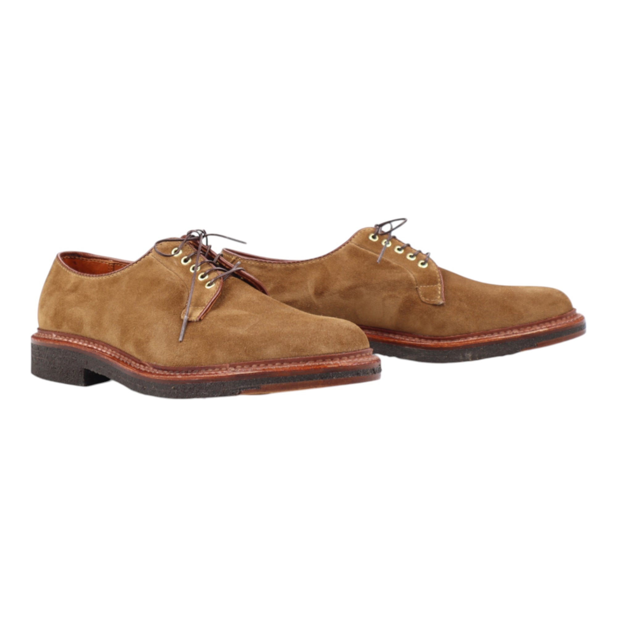Alden X bec fin, SNUFF SUEDE Plain toe BLUCHER ON CREPE
