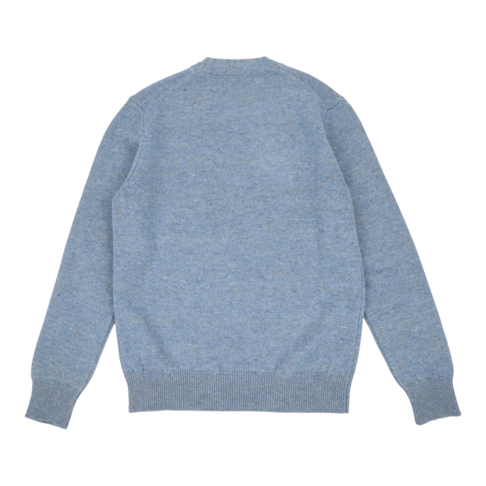 Gallia, Pull col V en laine mérinos Oliver, Bleu ciel