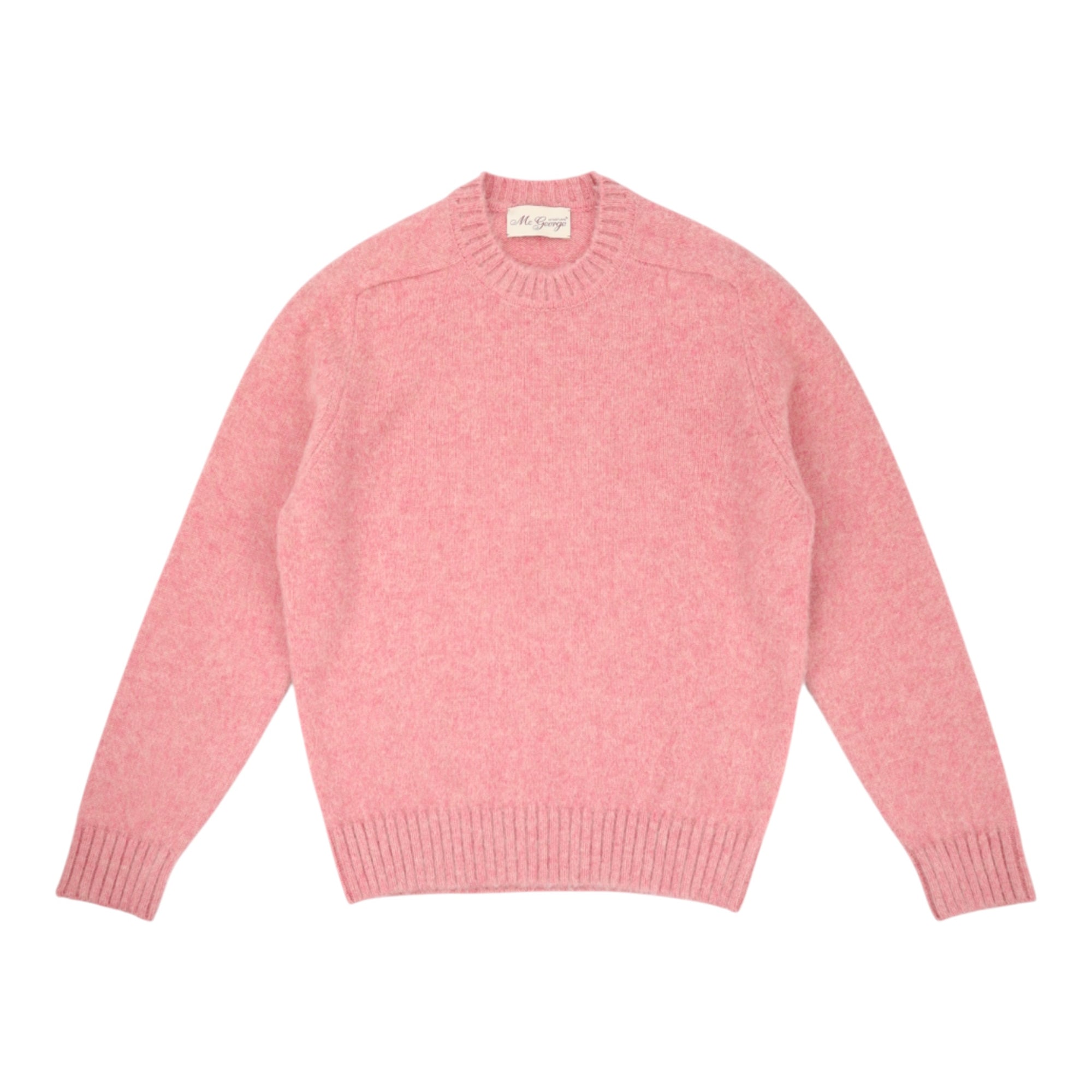 Mc George Of Scotland, Pull Shetland, Col rond, Rose