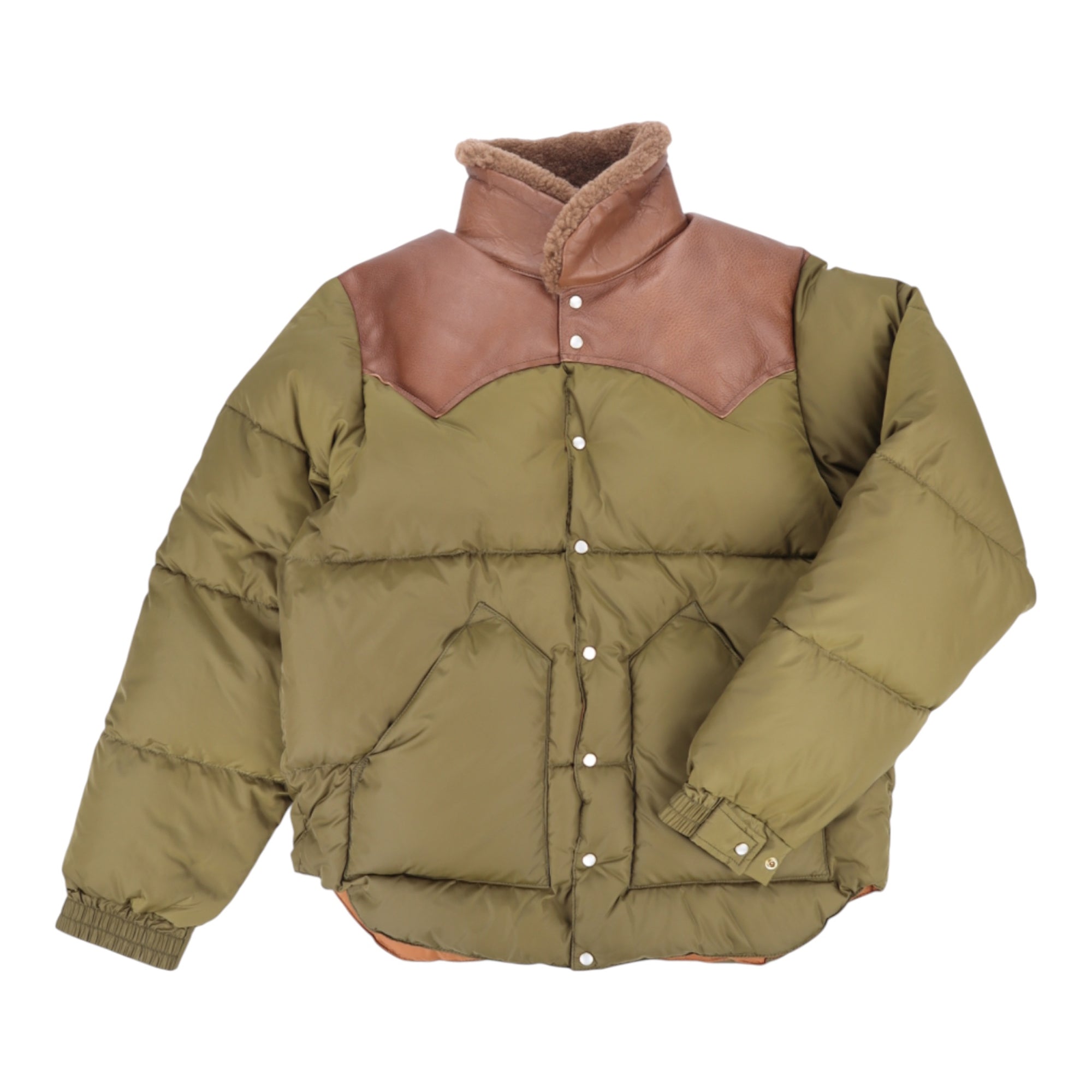 Rocky Mountain Featherbed, Doudoune Christy col shearling, Olive