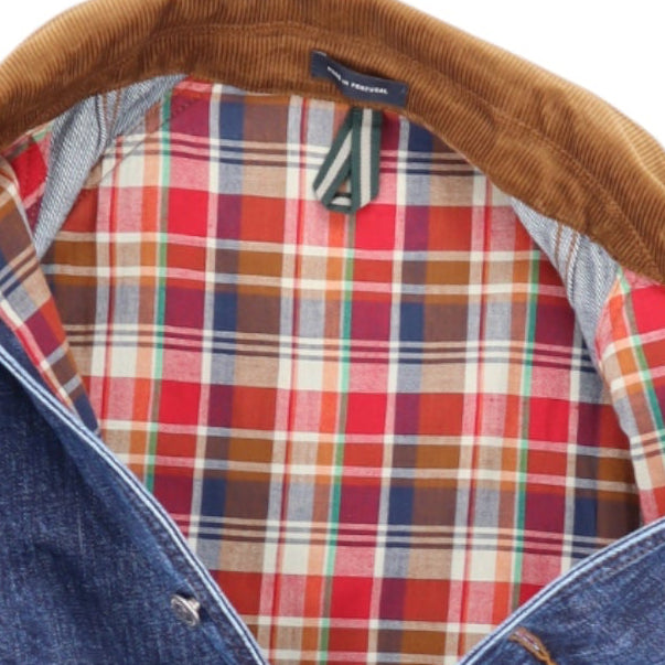 Drake's, veste denim field jacket, stone washed