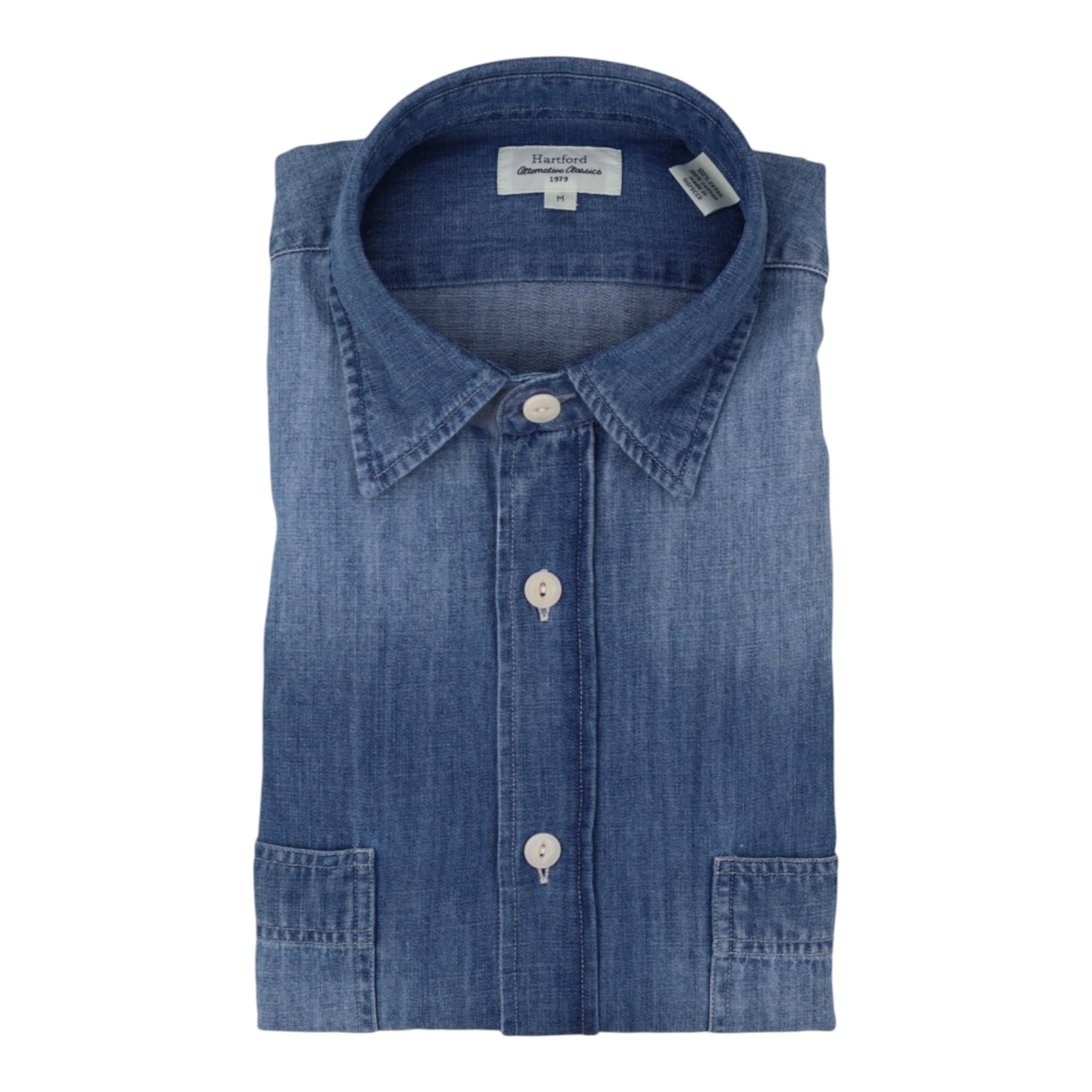 Hartford, chemise Pocket Denim, Indigo