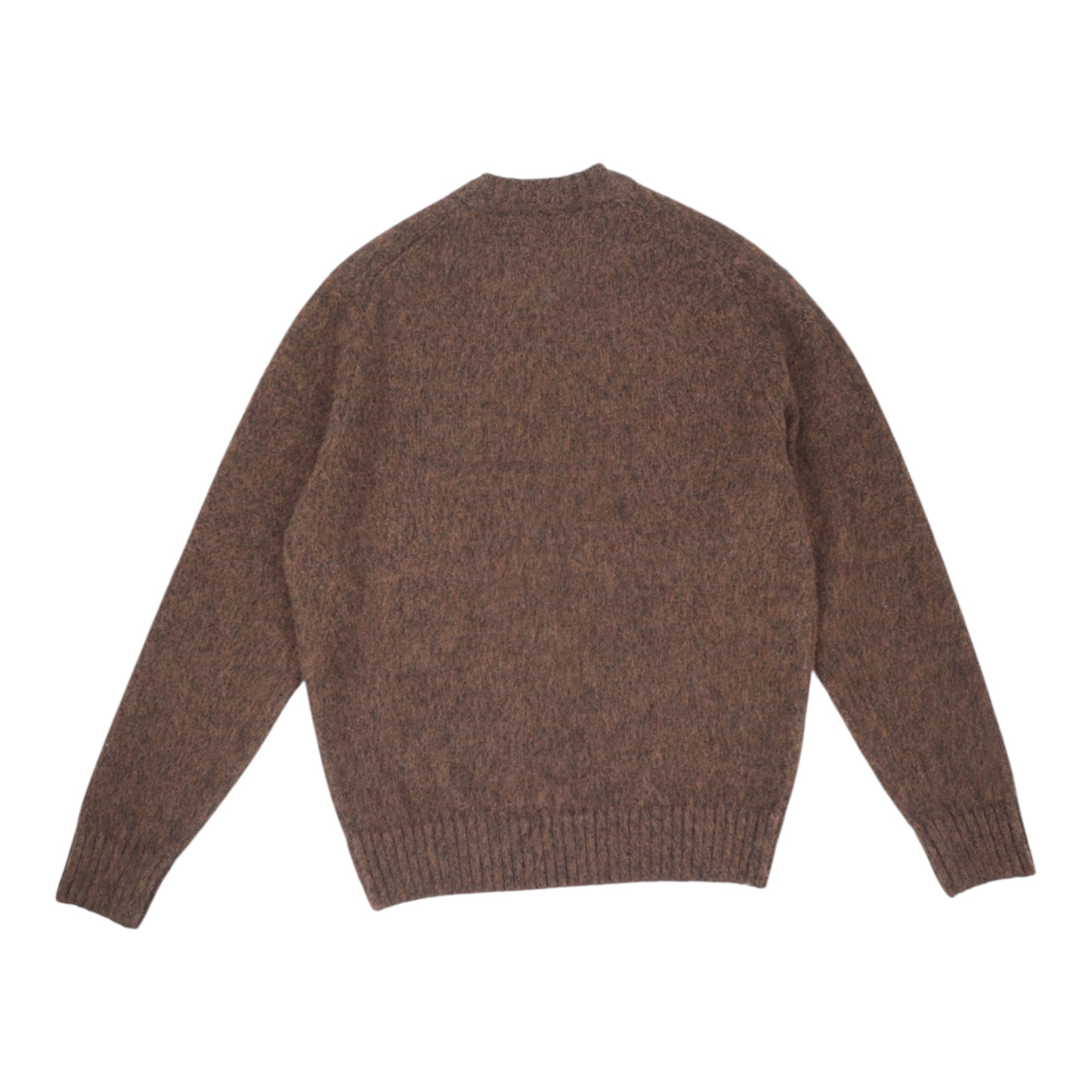 Mc George Of Scotland, Pull Shetland, Col rond, Marron