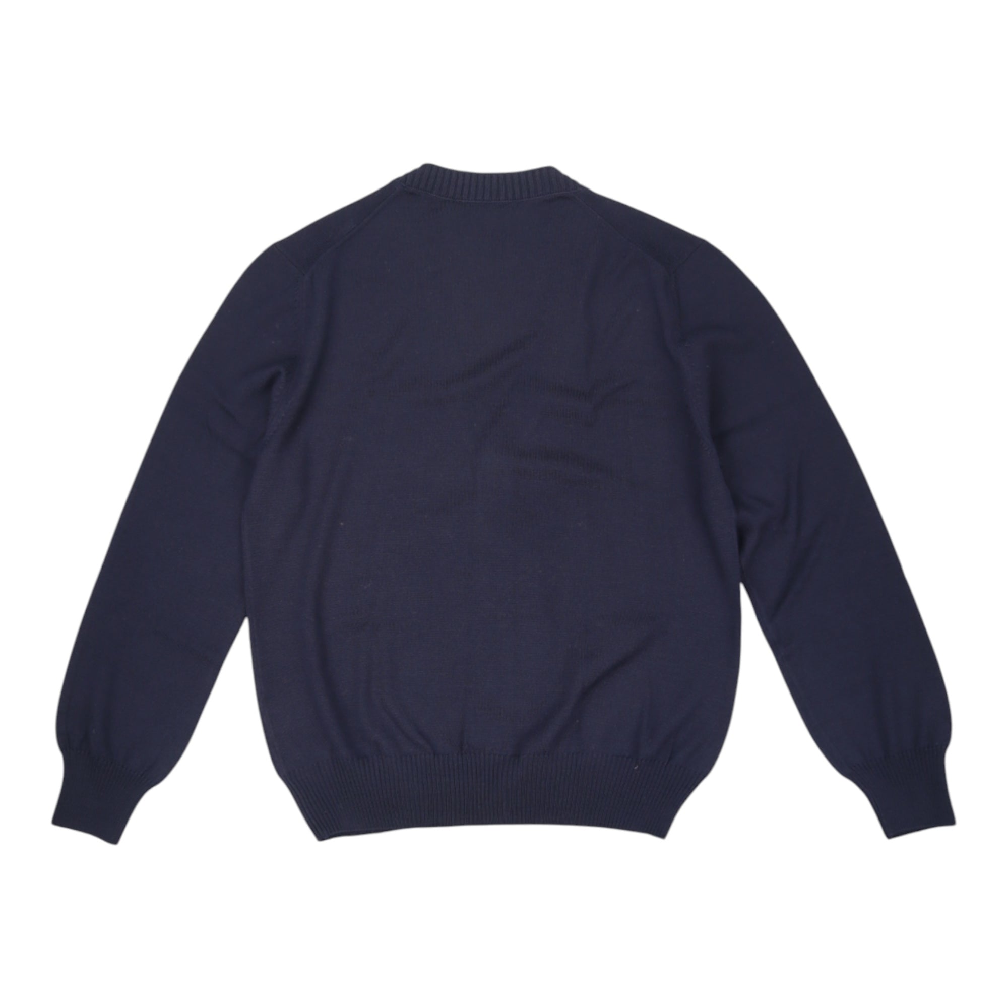 BECFIN, Cardigan col V en laine mérinos extra-fine, Navy