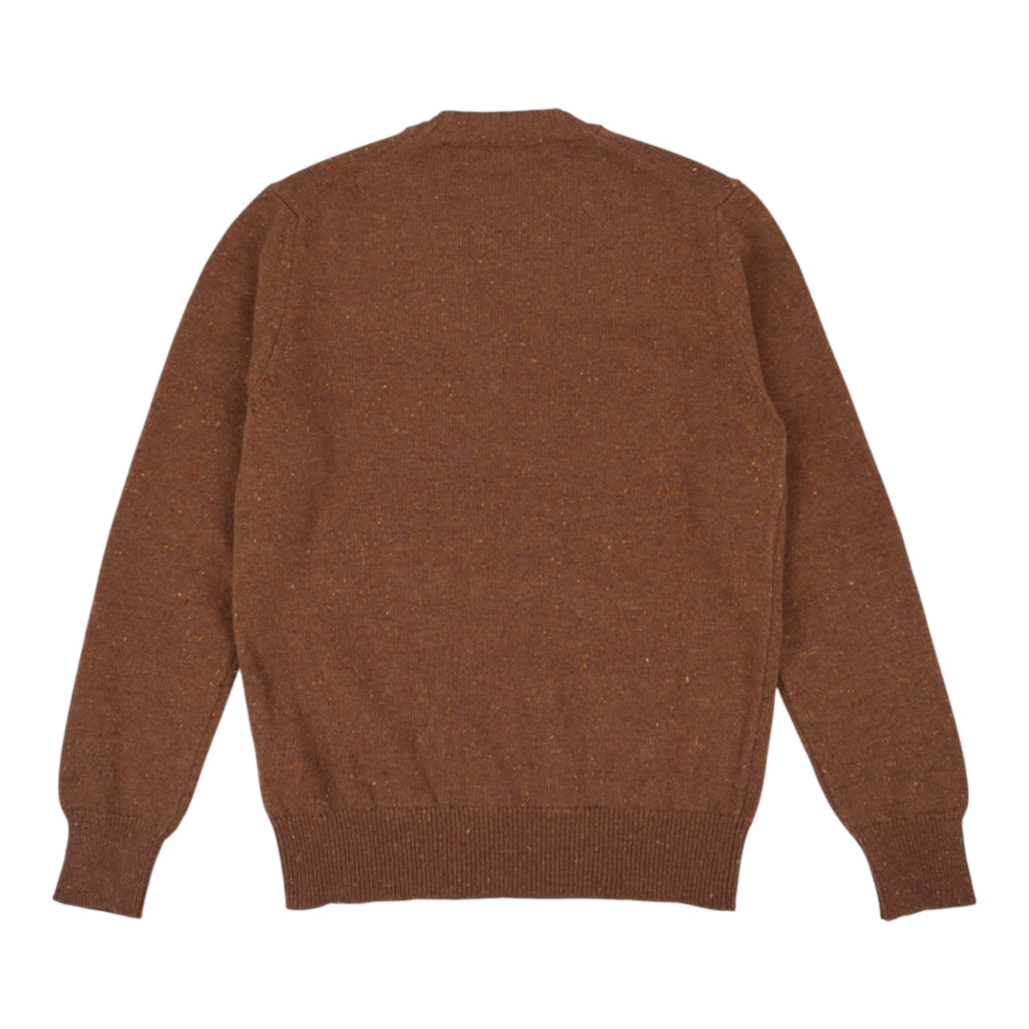 Gallia, Pull col V en laine mérinos Oliver, Marron