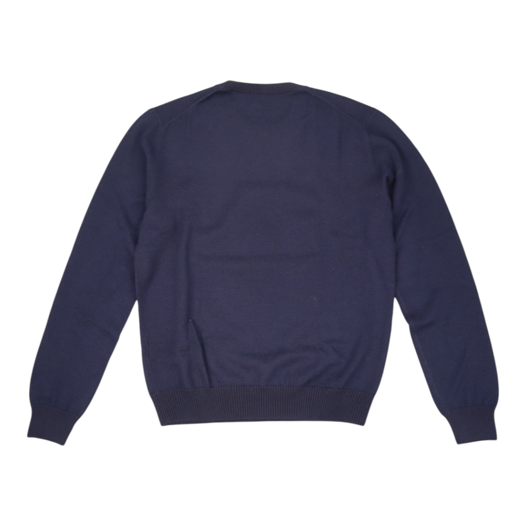 BECFIN, Pull en laine mérinos extra-fine col rond, Navy