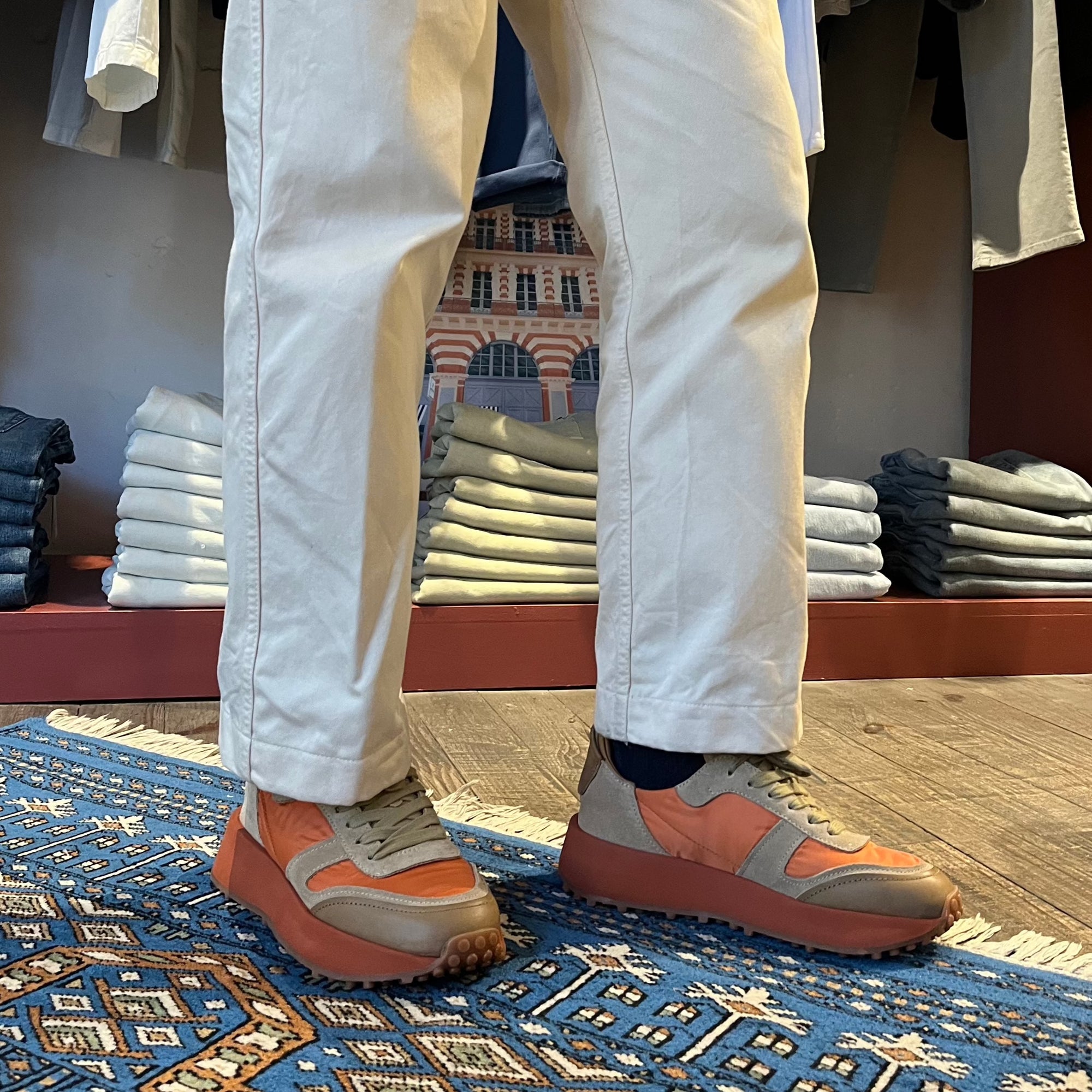Buttero, "FUTURA X SNEAKERS", Suede et Nylon, Orange