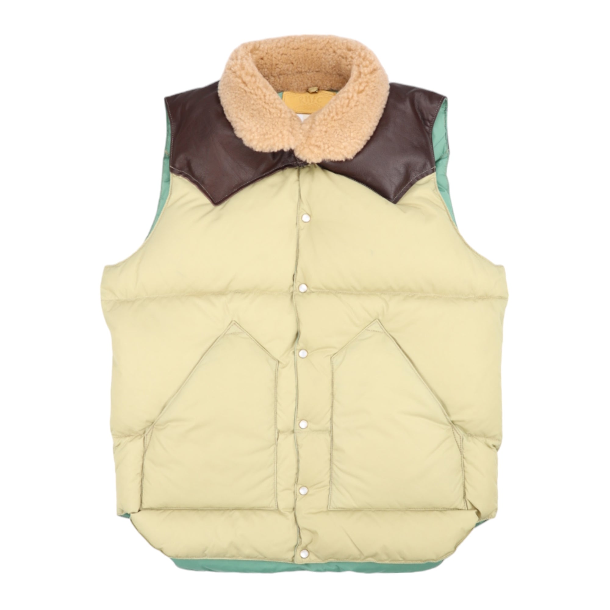 Rocky Mountain Featherbed, Christy Vest Col Shearling, Tan