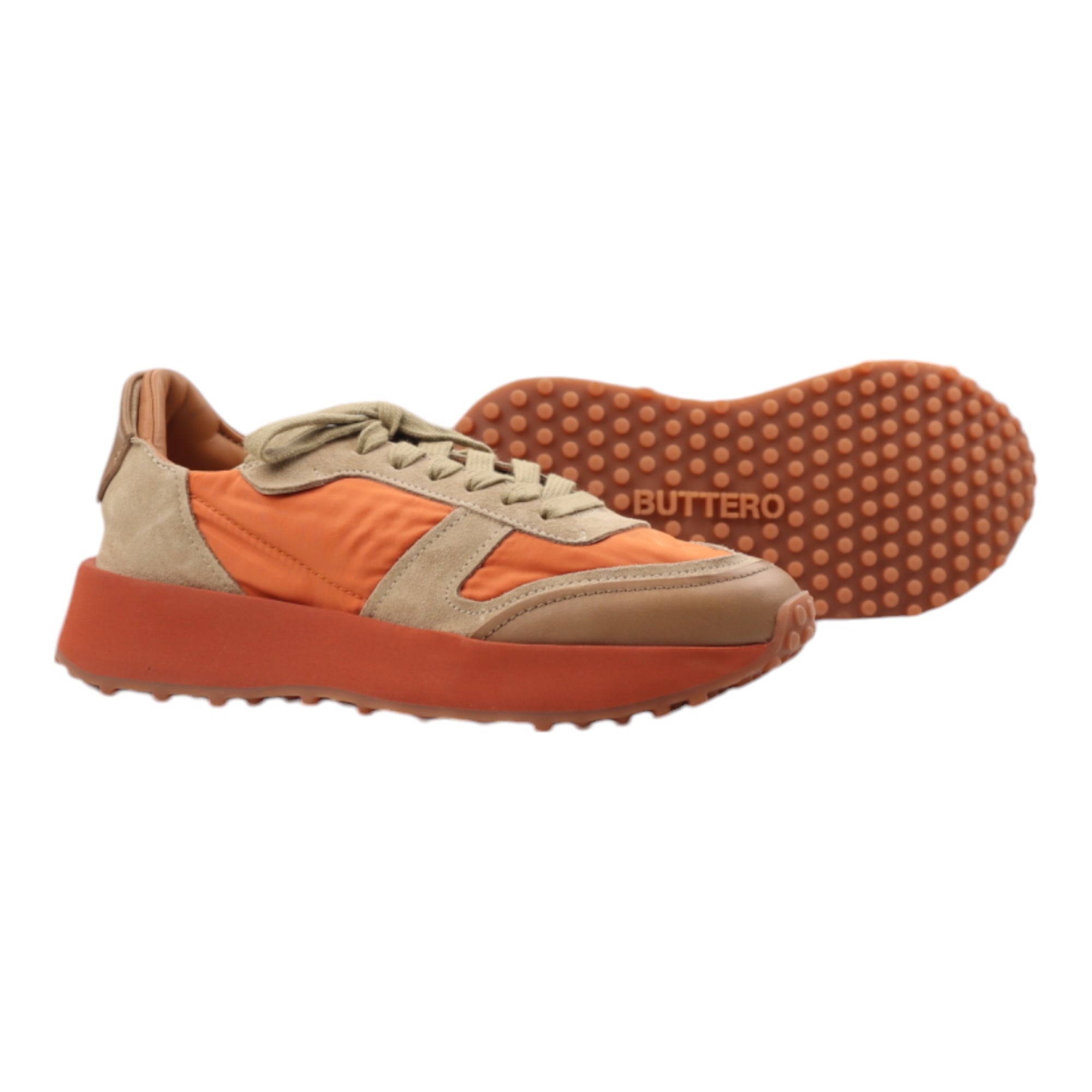 Buttero, "FUTURA X SNEAKERS", Suede et Nylon, Orange