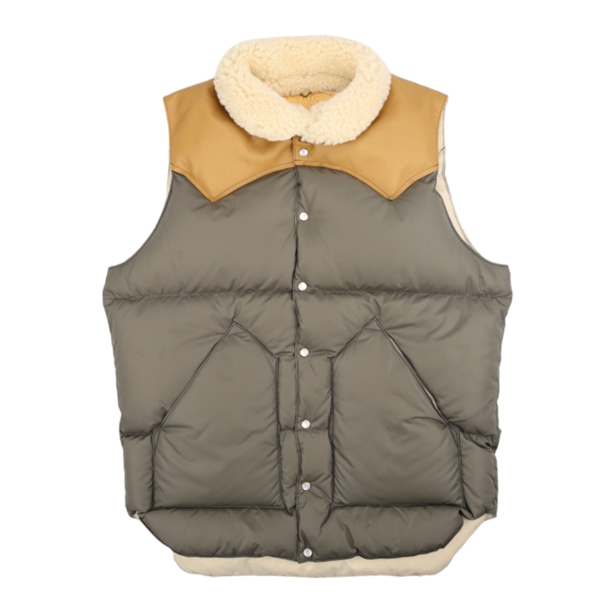Rocky Mountain Featherbed, Christy Vest Col Shearling, Vert olive