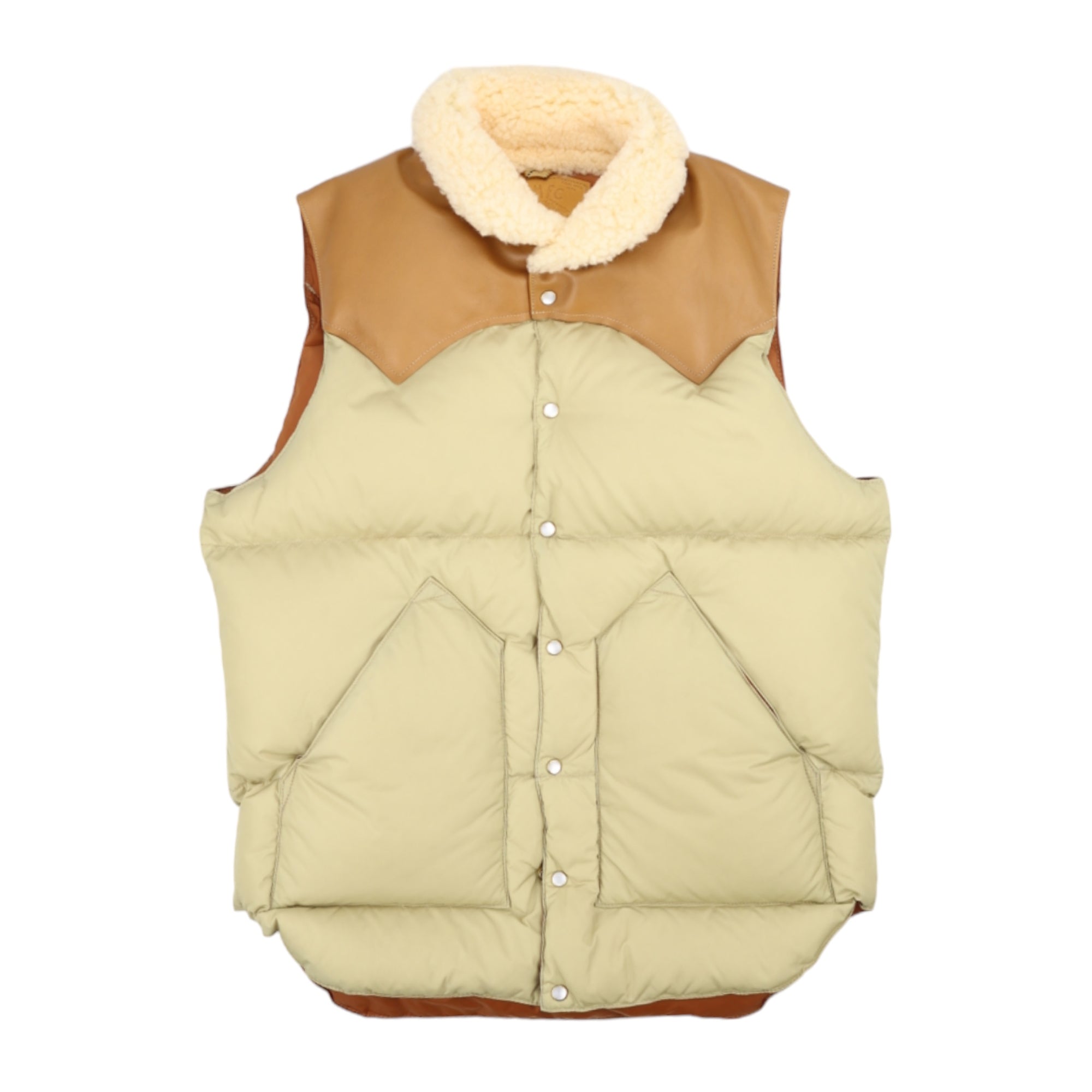 Rocky Mountain Featherbed, Christy Vest Col Shearling, Tan