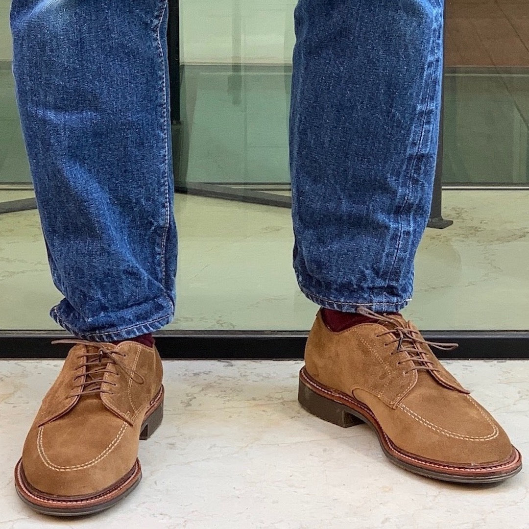 Alden, Mocc Toe Blucher, Suede, Snuff