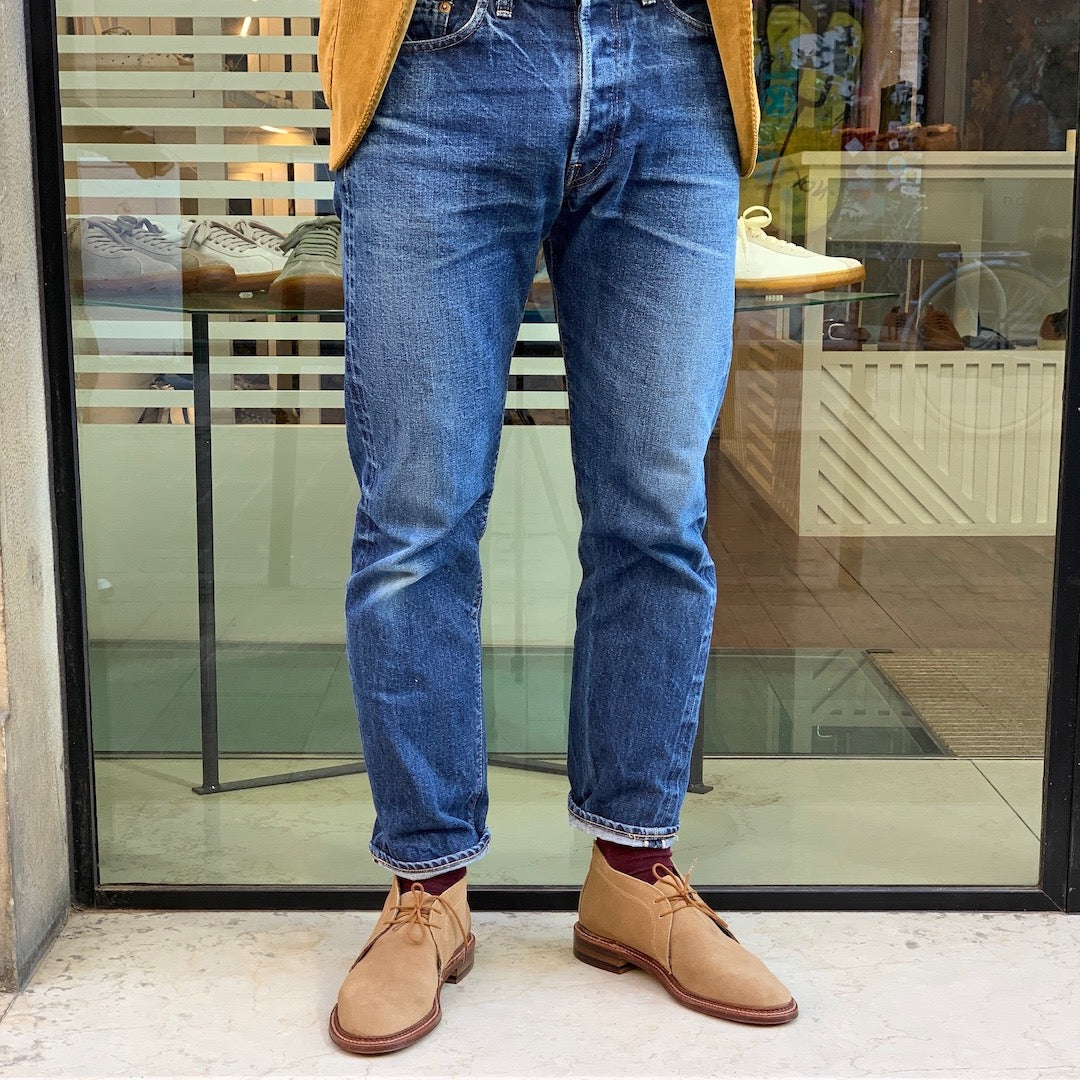 Alden, Unlined Chukka Boot Semelle Cuir, Suede, Tan