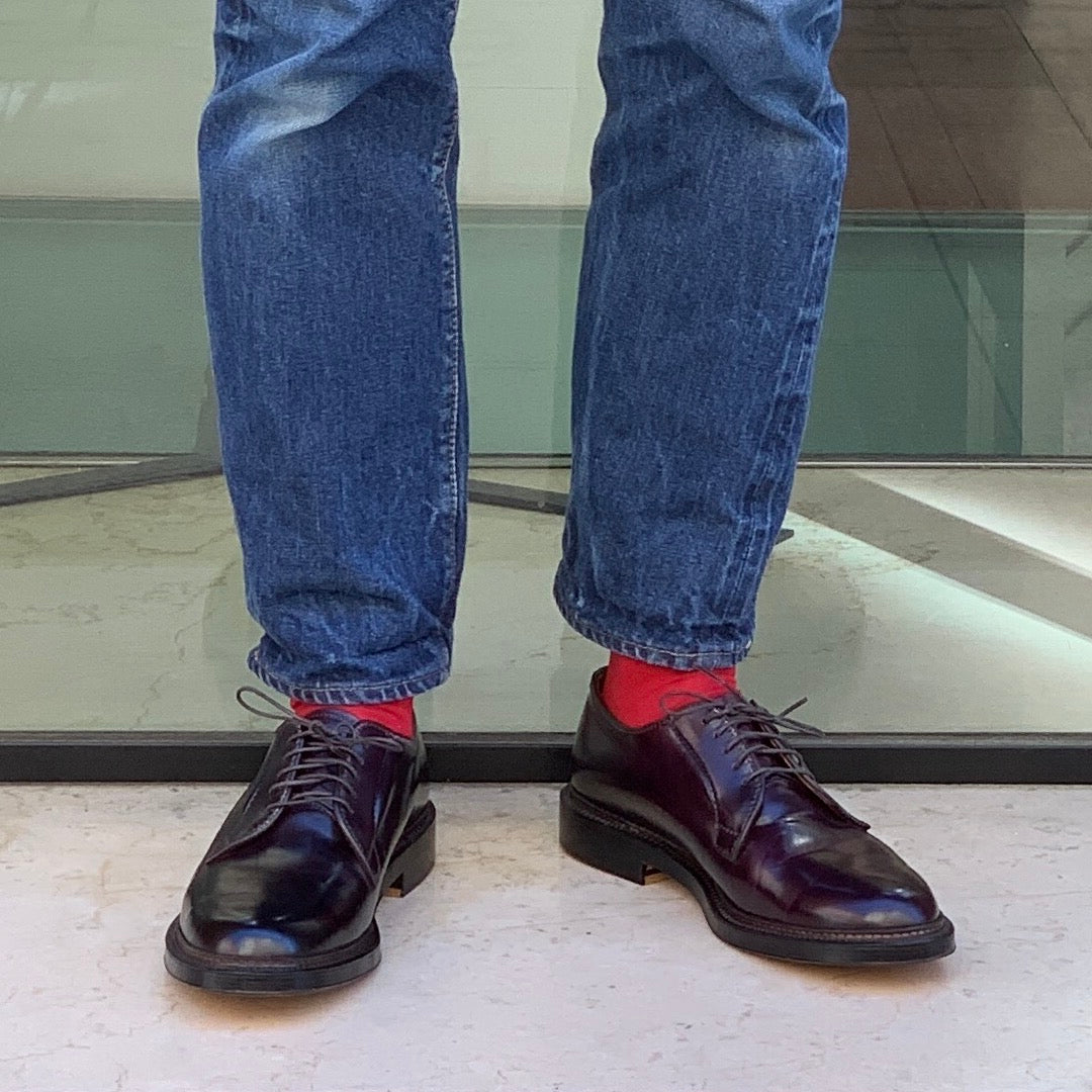Alden, Plain Toe Blucher, Cuir, Color 8 Shell Cordovan