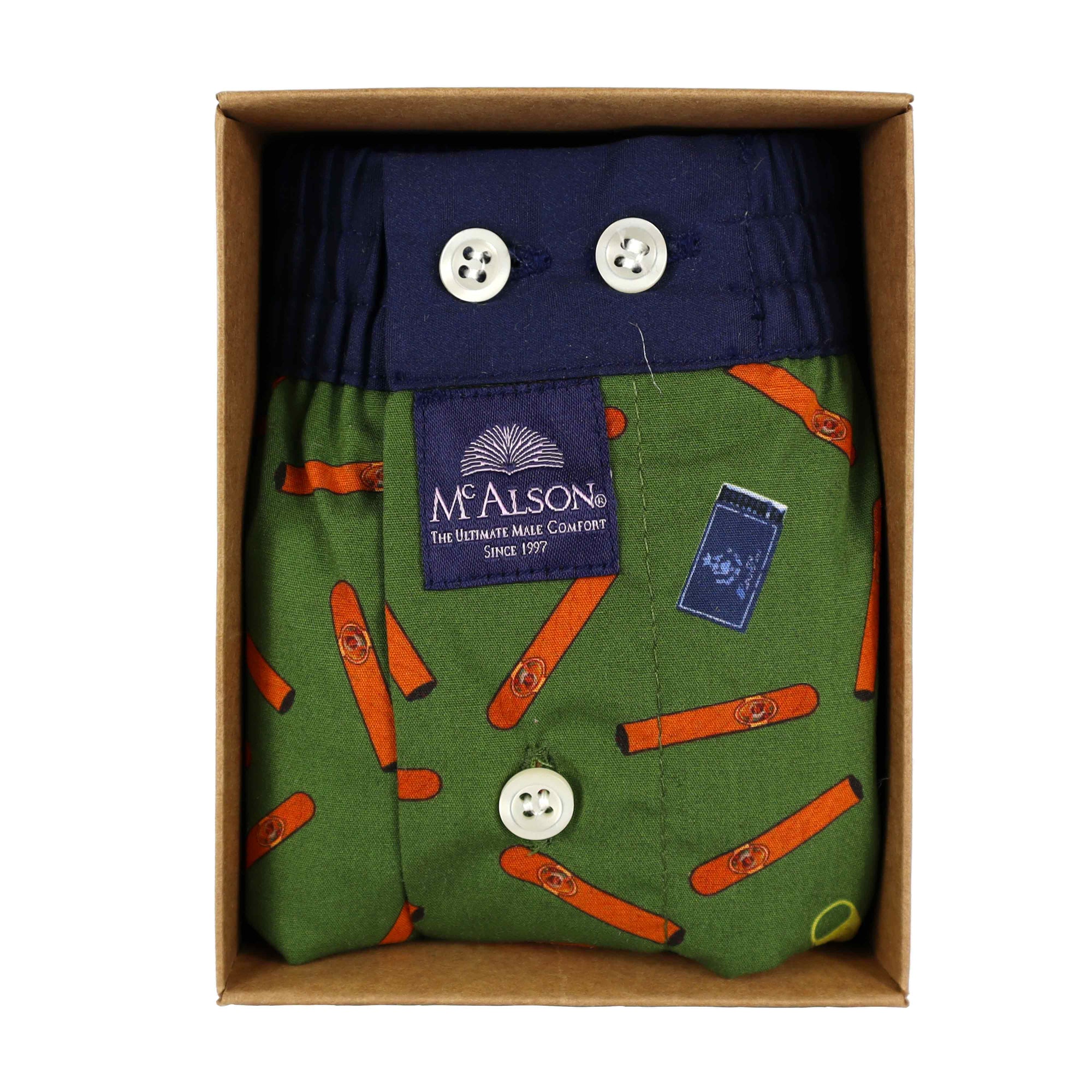McAlson, Caleçon Cigares, Coton, Kaki