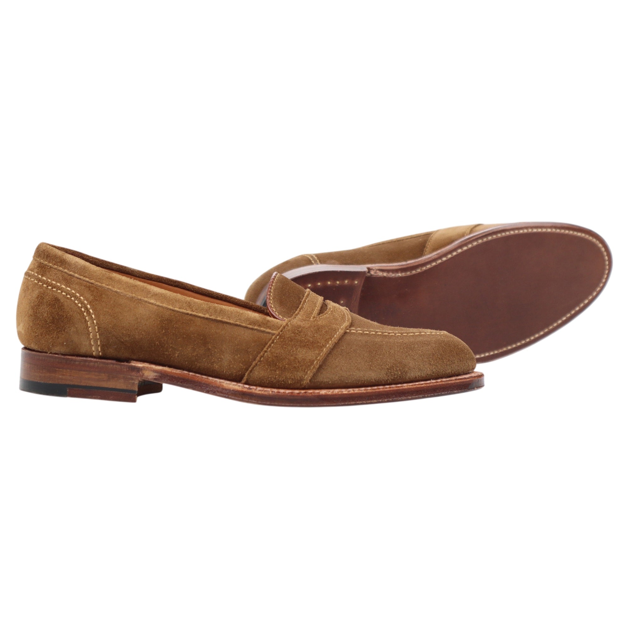 6863 SLIP ON FULL STRAP SUEDE SNUFF LARGEUR D