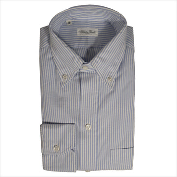 Salvatore Piccolo, Chemise Rayures Bleues, Coton Oxford