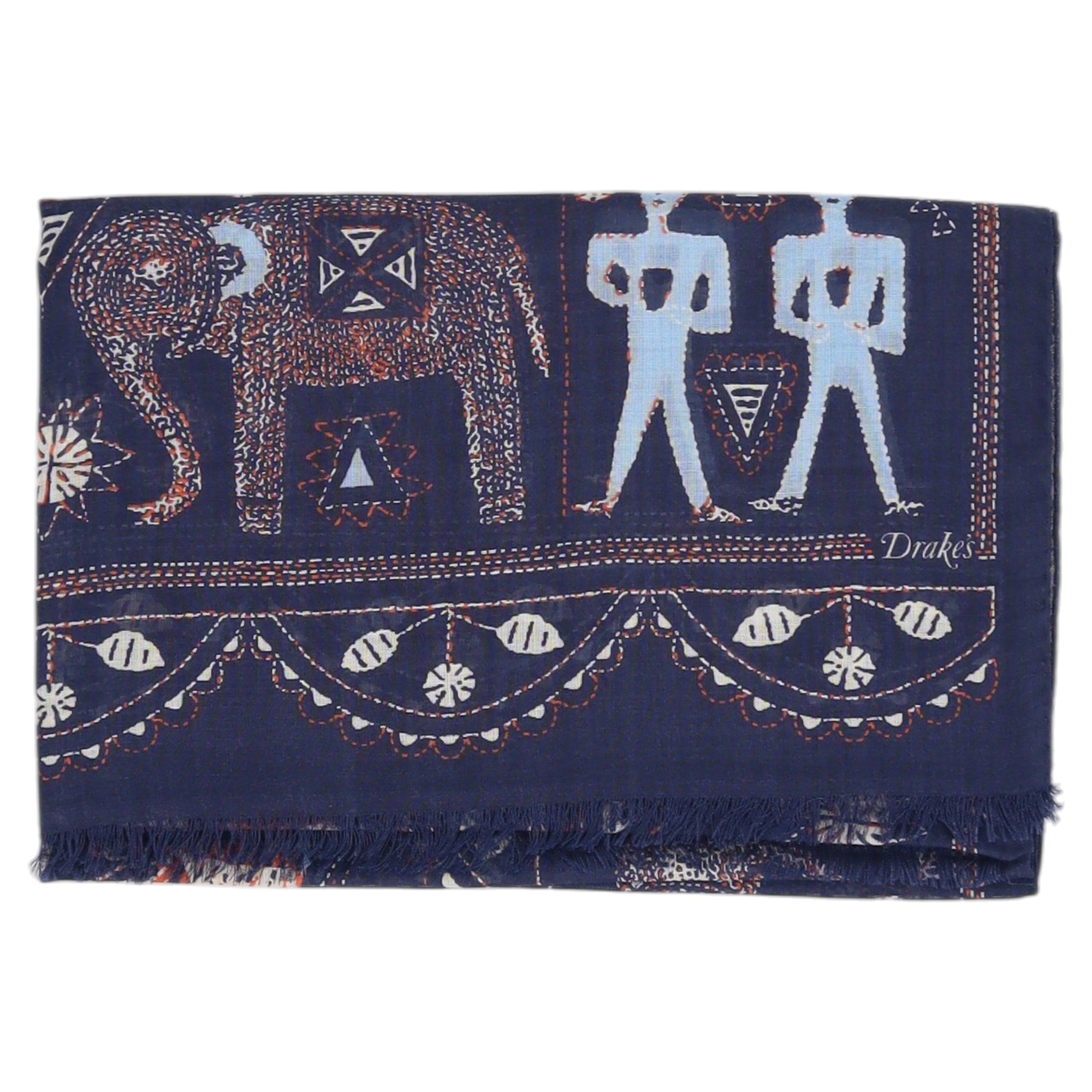 E6-ECHARPE EMBROIDERED ELEPHANT PRINT-UZQ.NZ