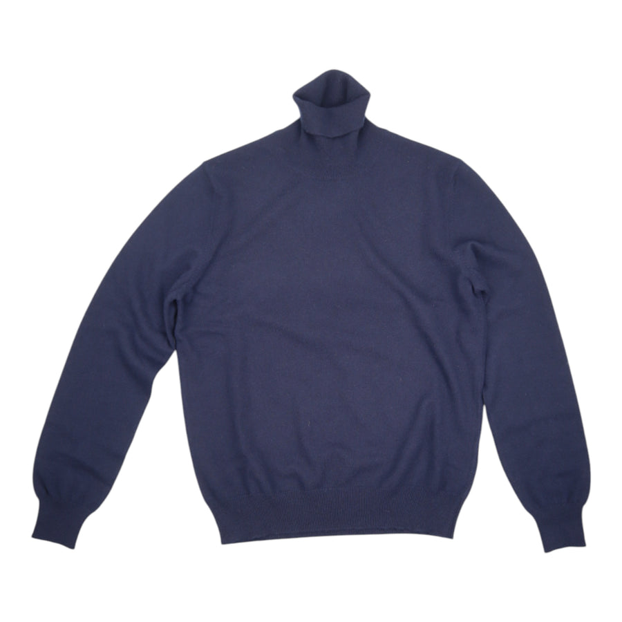 Bec Fin, Pull col roulé, cachemire, Navy