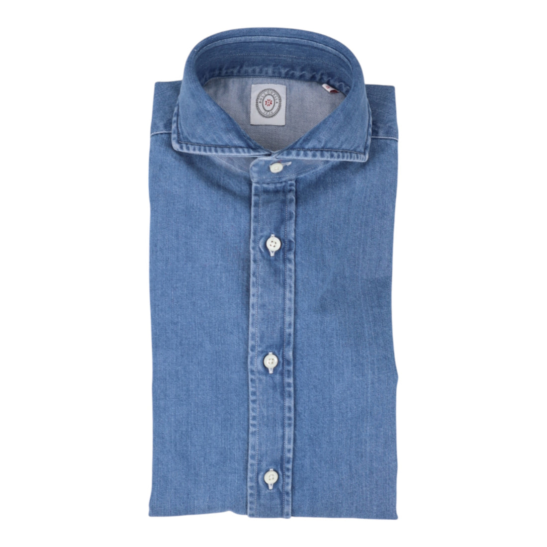 BOLZONELLA, Chemise Buell, Denim Washed