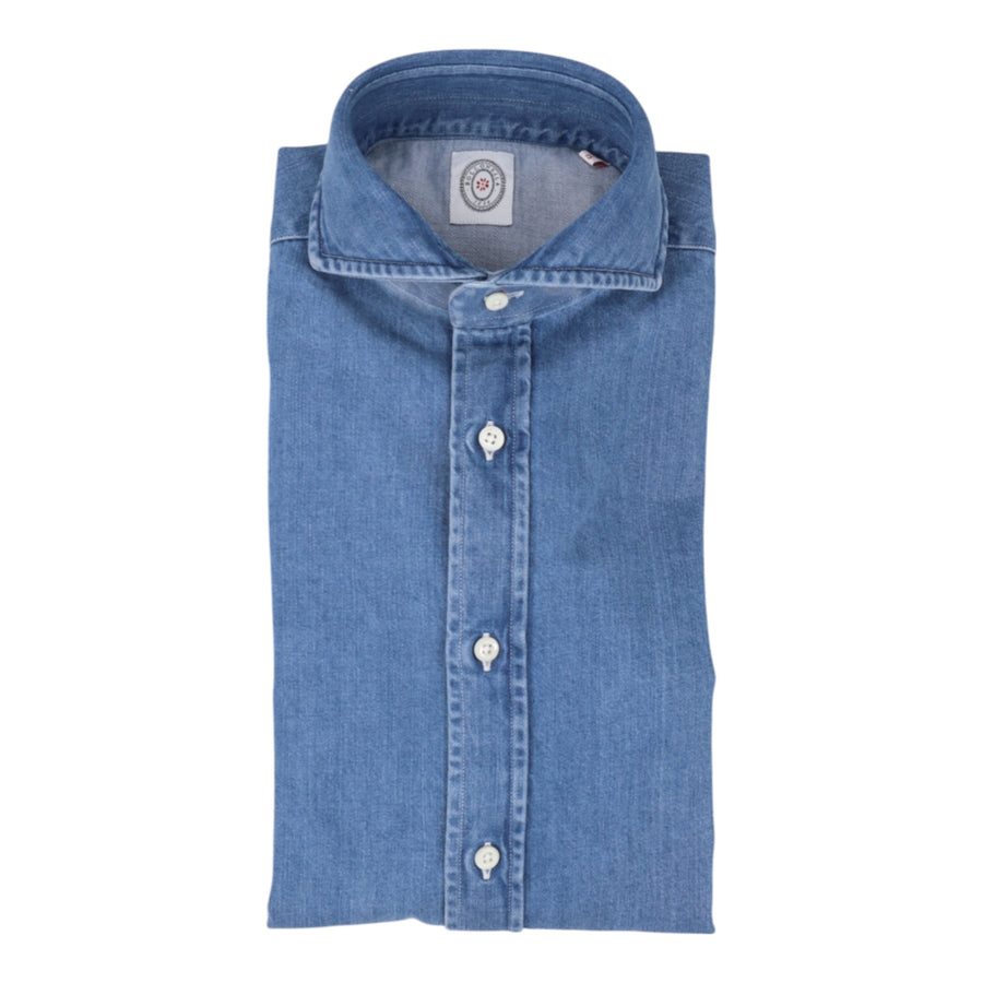 BOLZONELLA, Chemise Buell, Denim Washed