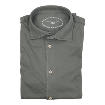 Fedeli, Chemise, Jersey De Coton, Khaki