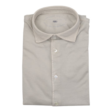 Fedeli, Chemise, Jersey De Coton, Beige