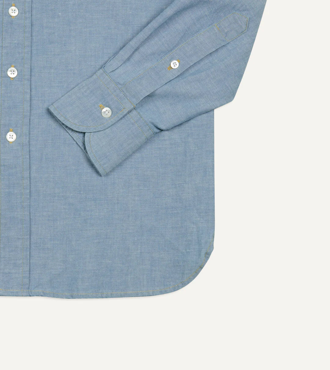 Drake's, Chemise Chambray, Bleu