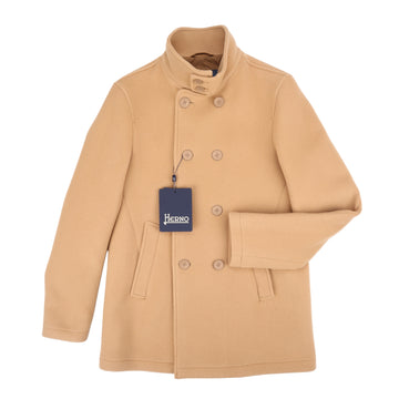 Herno, Manteau croisé à col montant, Camel