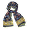 Drake’s, Foulard en laine et soie bleu marine à imprimé archer moghol