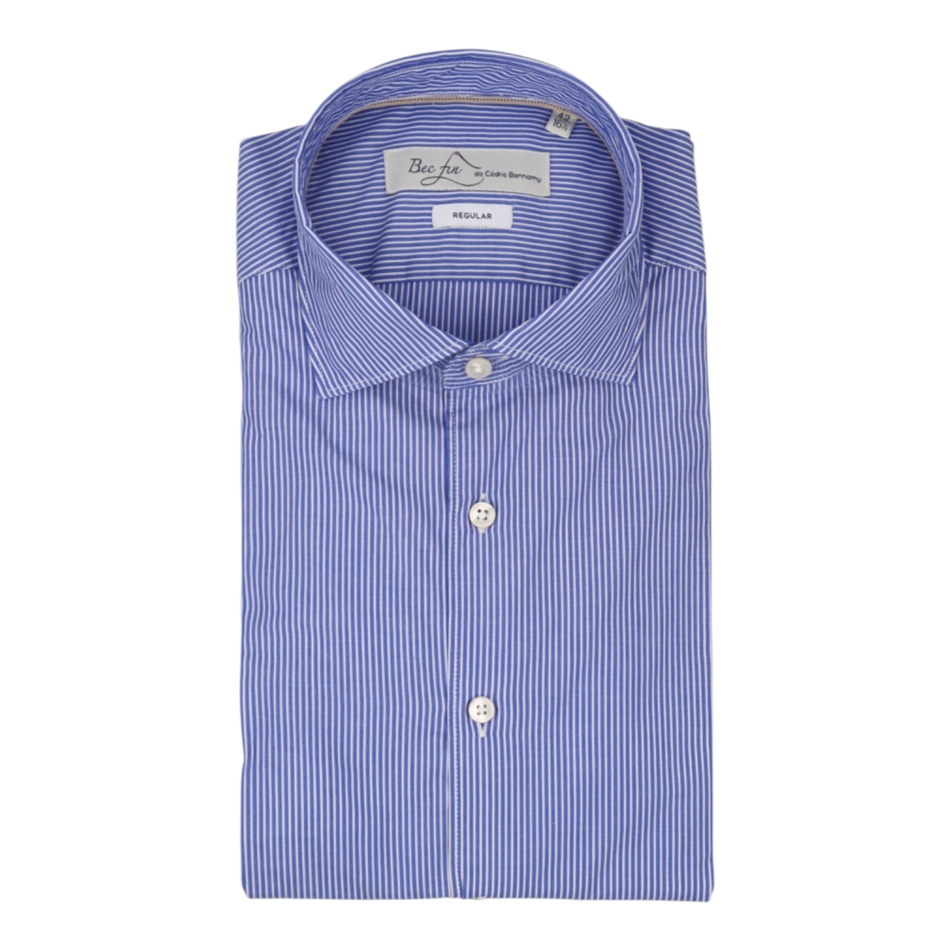 BECFIN, Chemise Regular, Rayures blanches 30