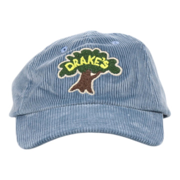 Drake's, casquette baseball velours, blue tree emblem