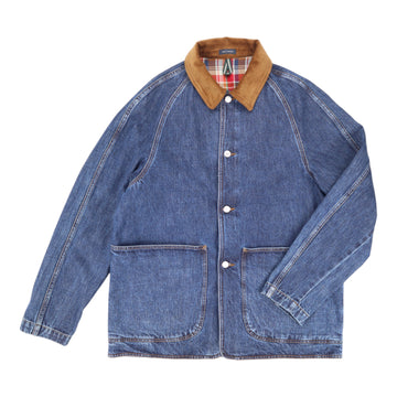 Drake's, veste denim field jacket, stone washed
