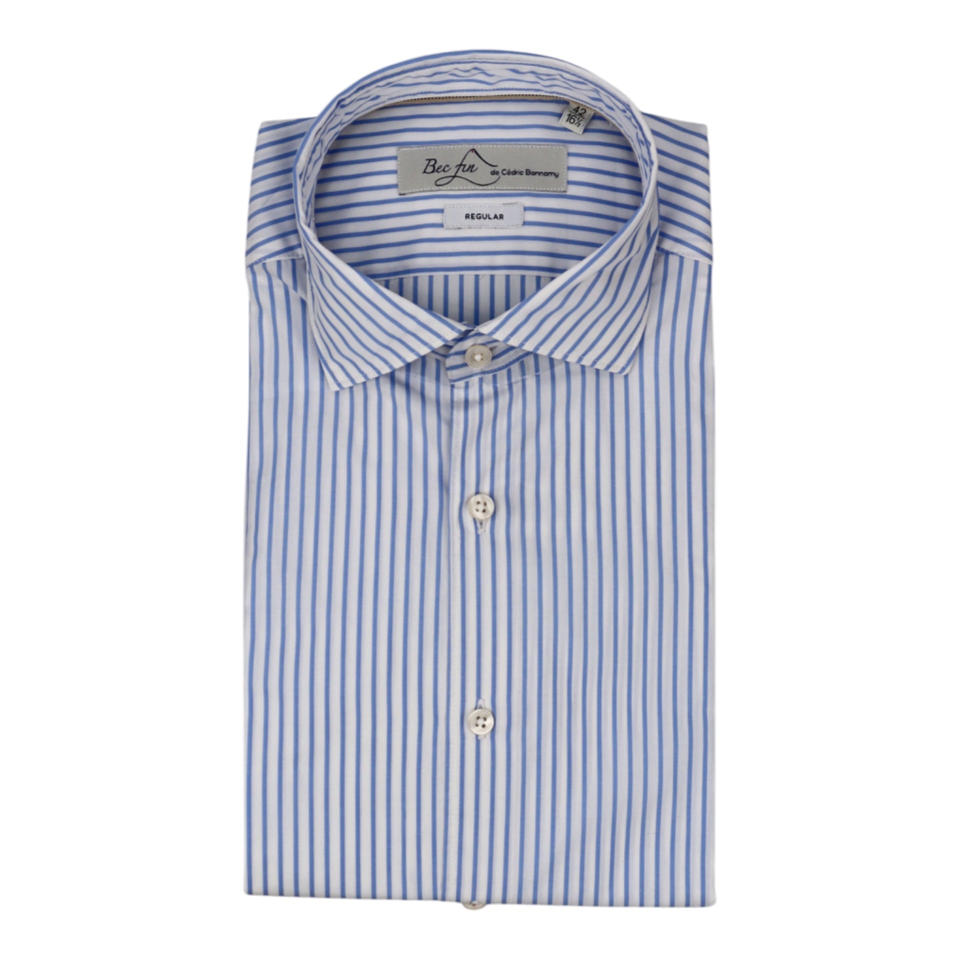 BECFIN, Chemise Regular, Rayures ciel 24