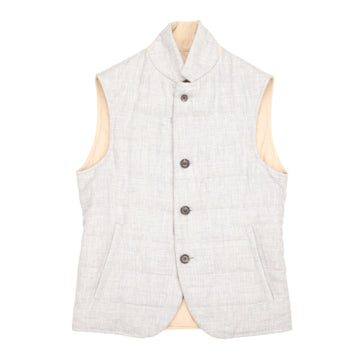 Eleventy, Gilet réversible, Gris/Beige