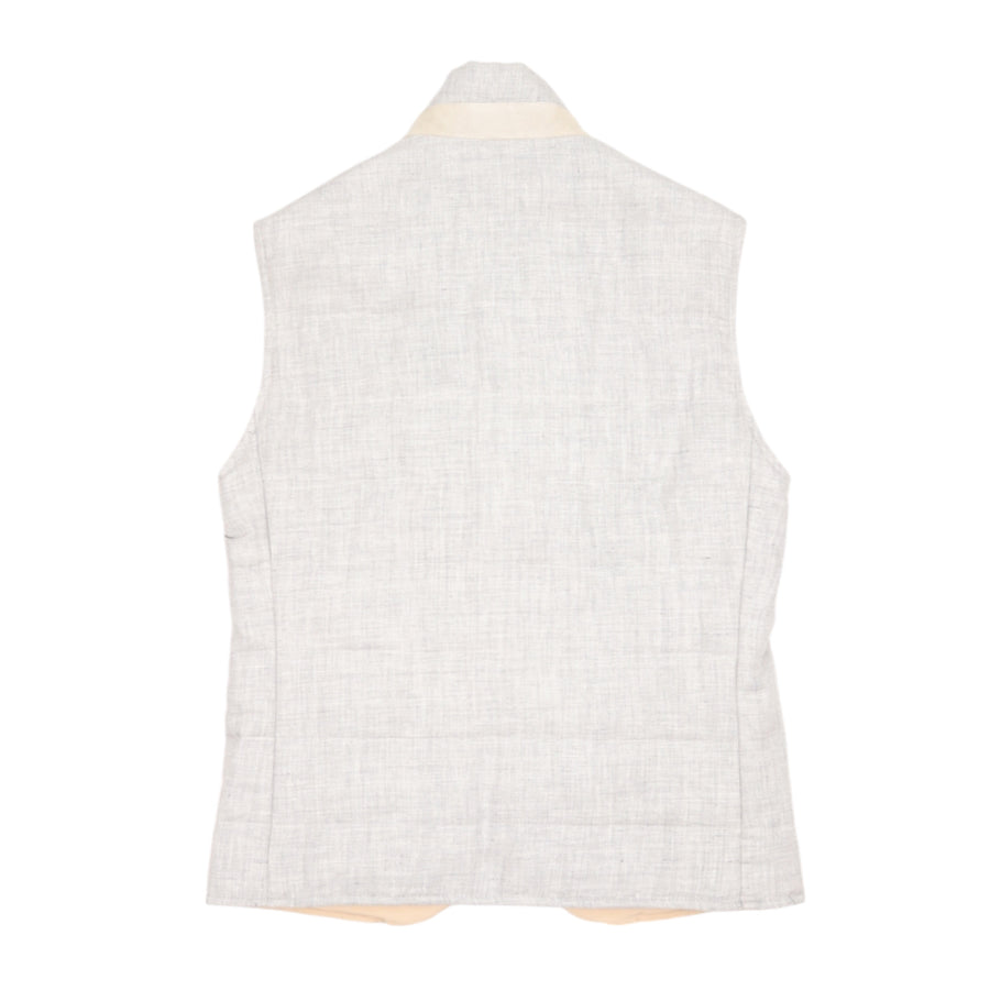 Eleventy, Gilet réversible, Gris/Beige