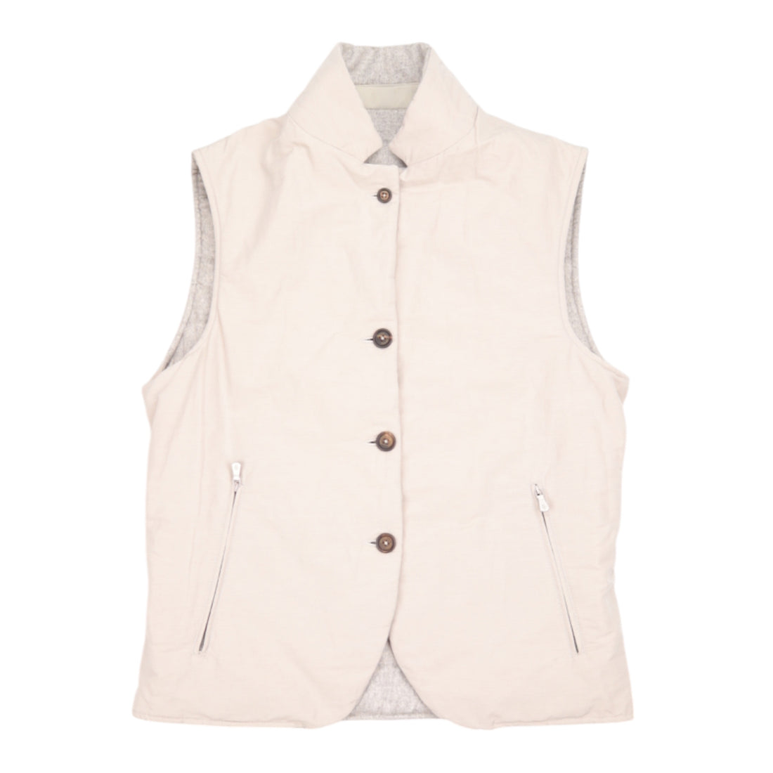 Eleventy, Gilet réversible, Gris/Beige