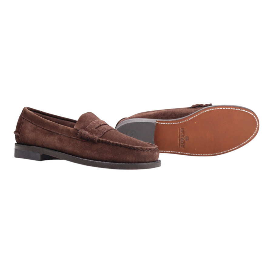 SEBAGO, CLASSIC DAN FLESH OUT, DARK BROWN MOCASSIN