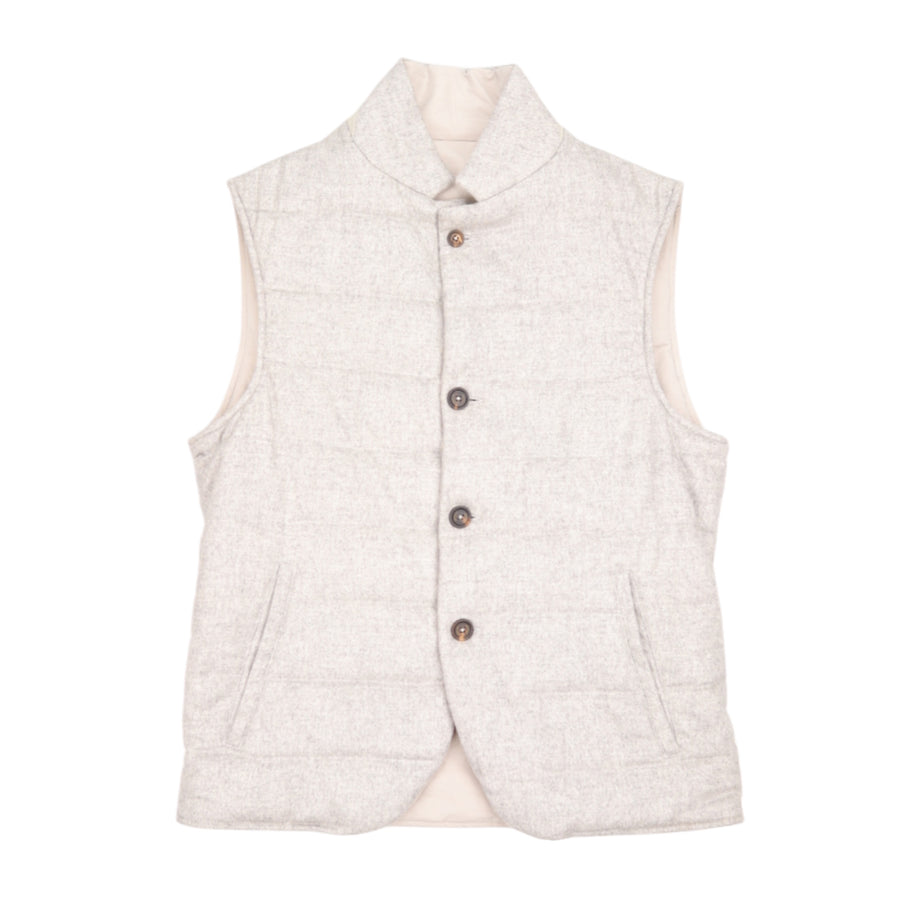 Eleventy, Gilet réversible, Gris/Beige