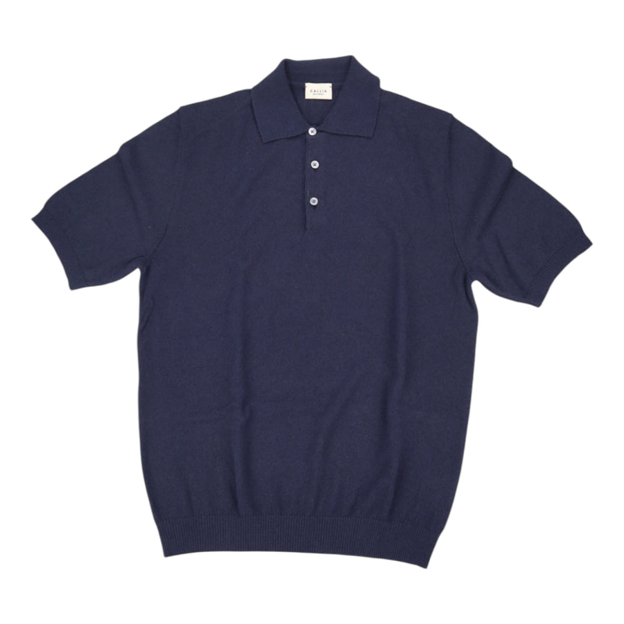 gallia, polo james, coton gratté, navy
