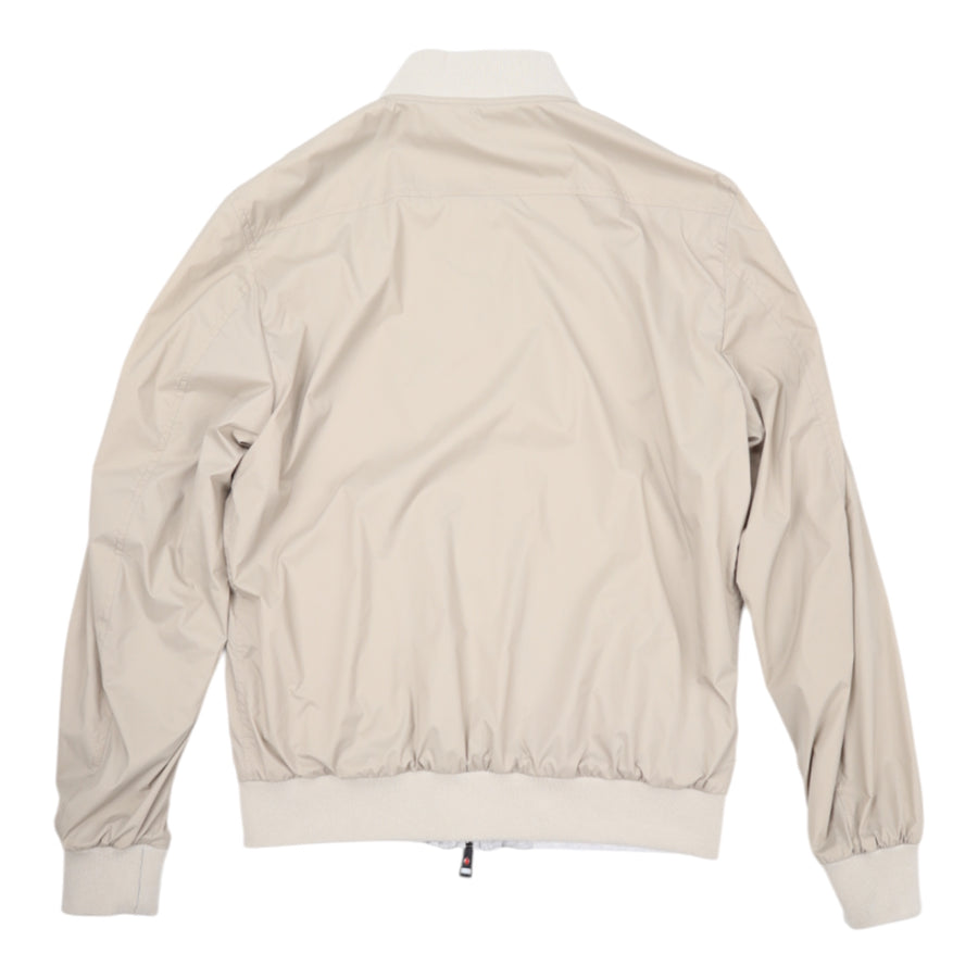 Kired, Blouson réversible, Beige nylon/Gris jersey