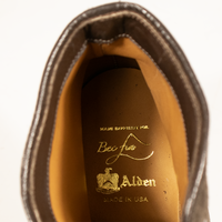 Alden, Plain Toe Boot, Suede, Dark Chocolate