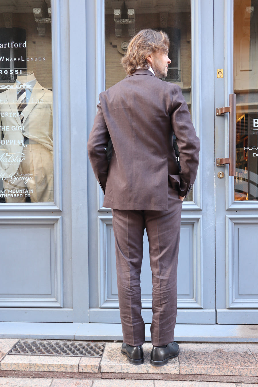 TAGLIATORE, Costume Monte-Carlo semi-doublé, Marron